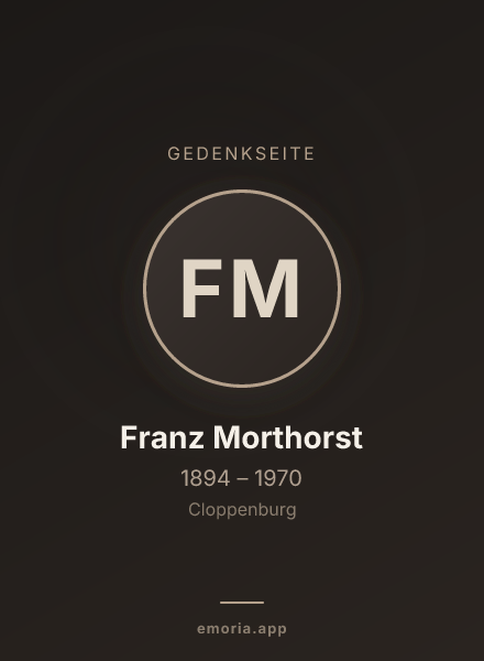 Gedenkportrait von Franz Morthorst