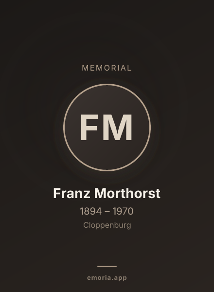 Memorial portrait of Franz Morthorst