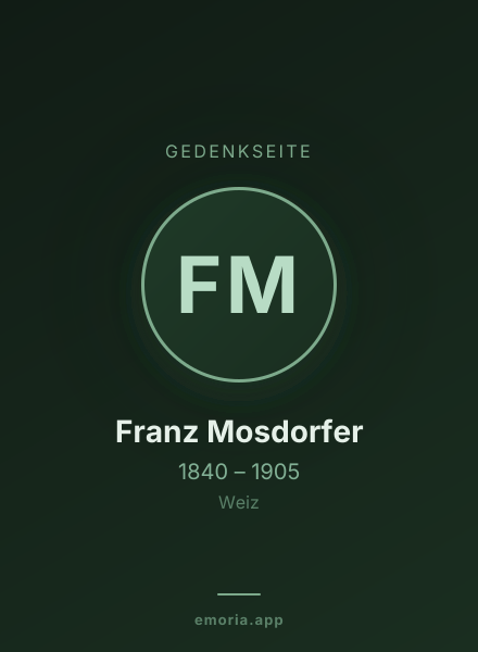 Gedenkportrait von Franz Mosdorfer
