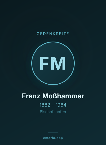 Gedenkportrait von Franz Moßhammer