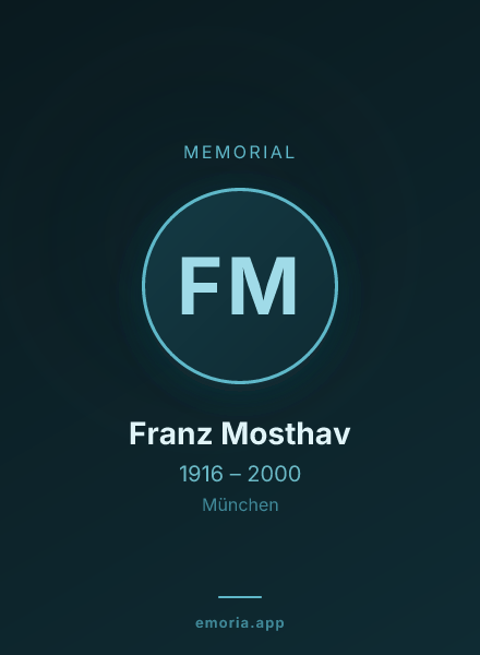 Memorial portrait of Franz Mosthav