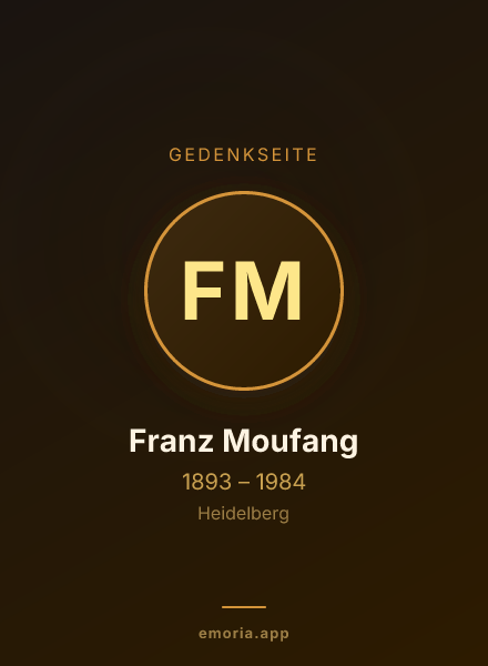 Gedenkportrait von Franz Moufang