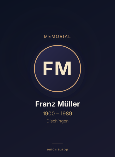 Memorial portrait of Franz Müller