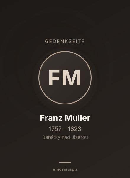 Gedenkportrait von Franz Müller