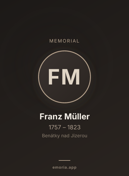 Memorial portrait of Franz Müller