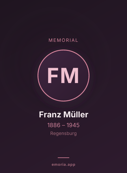 Memorial portrait of Franz Müller