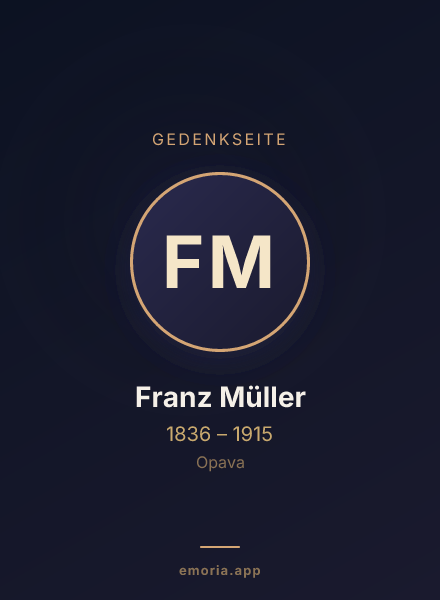 Gedenkportrait von Franz Müller