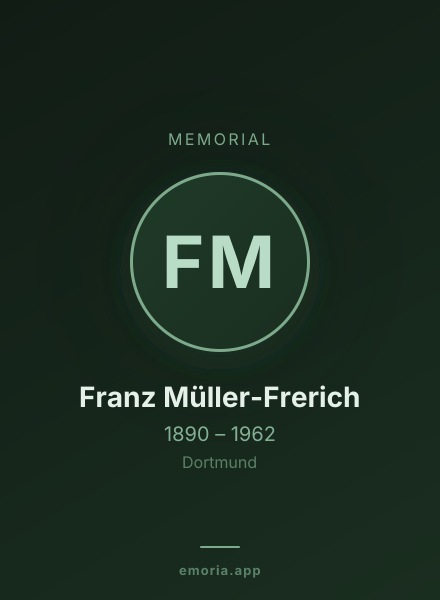 Memorial portrait of Franz Müller-Frerich