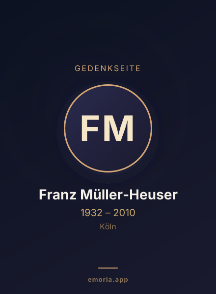 Gedenkportrait von Franz Müller-Heuser