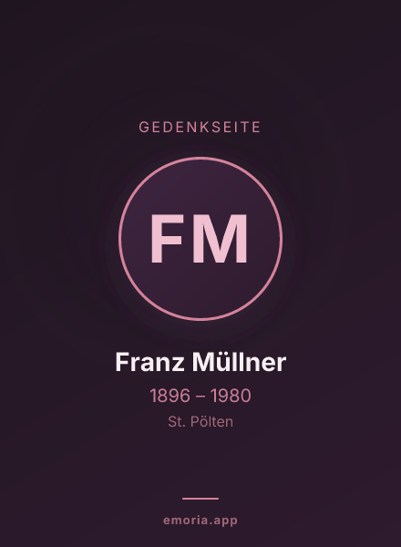 Gedenkportrait von Franz Müllner