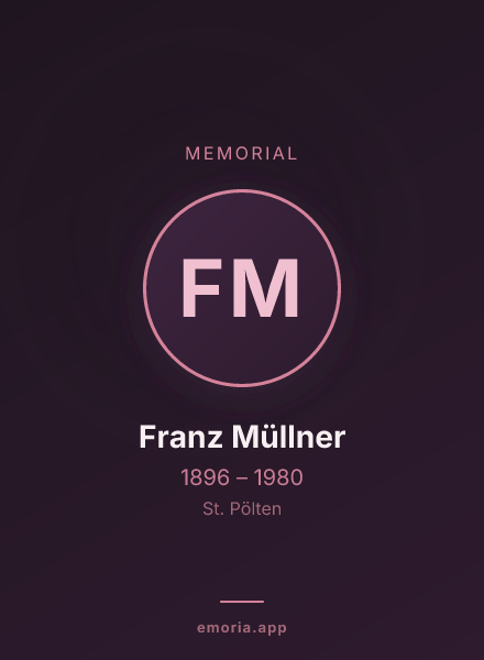 Memorial portrait of Franz Müllner