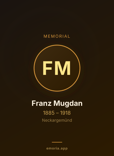 Memorial portrait of Franz Mugdan