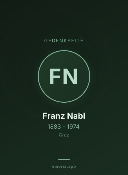 Gedenkportrait von Franz Nabl