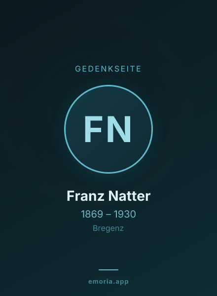 Gedenkportrait von Franz Natter