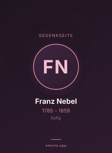 Gedenkportrait von Franz Nebel