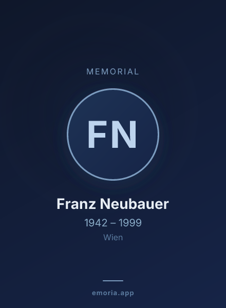 Memorial portrait of Franz Neubauer