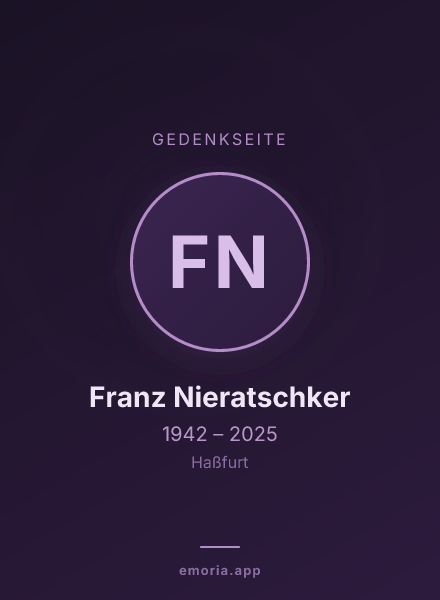 Gedenkportrait von Franz Nieratschker