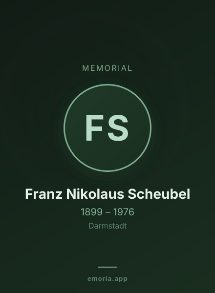 Memorial portrait of Franz Nikolaus Scheubel