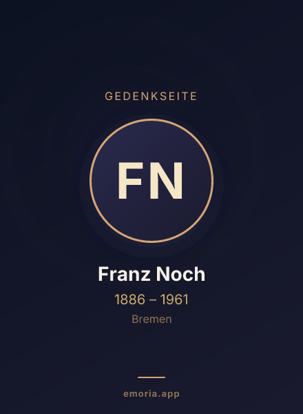 Gedenkportrait von Franz Noch