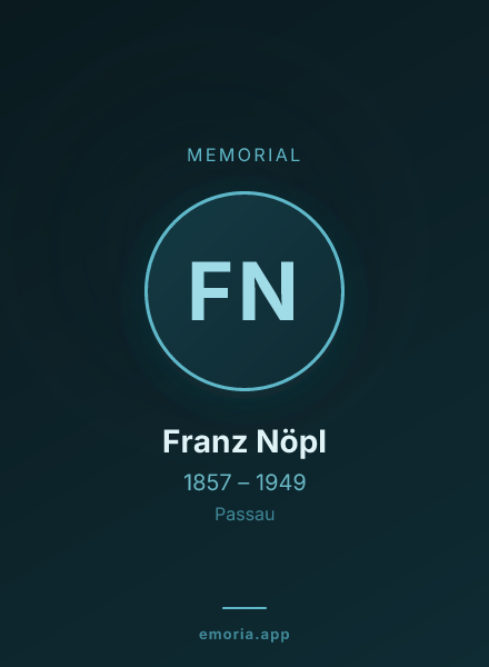 Memorial portrait of Franz Nöpl
