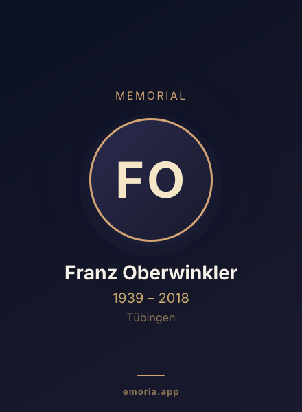 Memorial portrait of Franz Oberwinkler