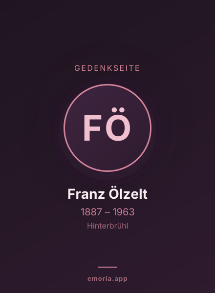 Gedenkportrait von Franz Ölzelt