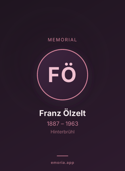 Memorial portrait of Franz Ölzelt