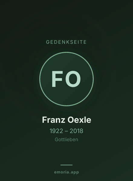 Gedenkportrait von Franz Oexle