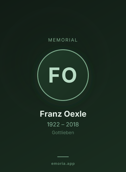 Memorial portrait of Franz Oexle