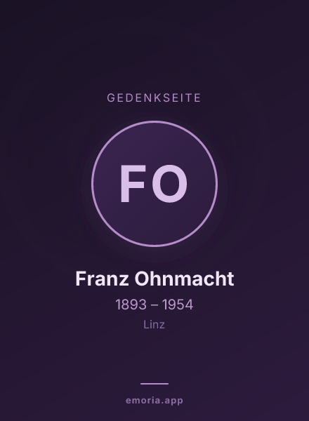 Gedenkportrait von Franz Ohnmacht