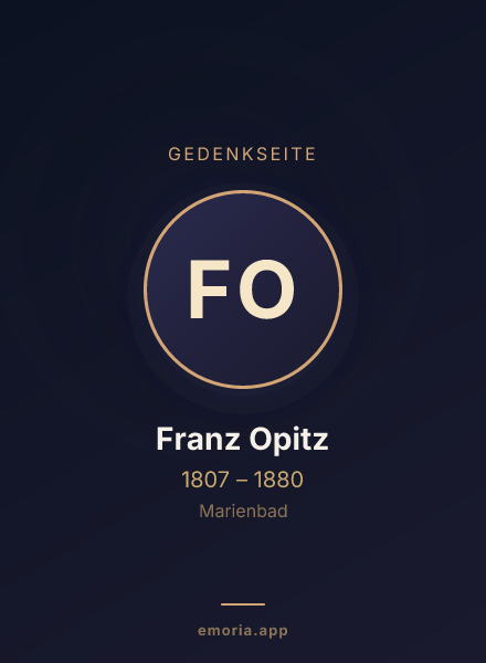 Gedenkportrait von Franz Opitz