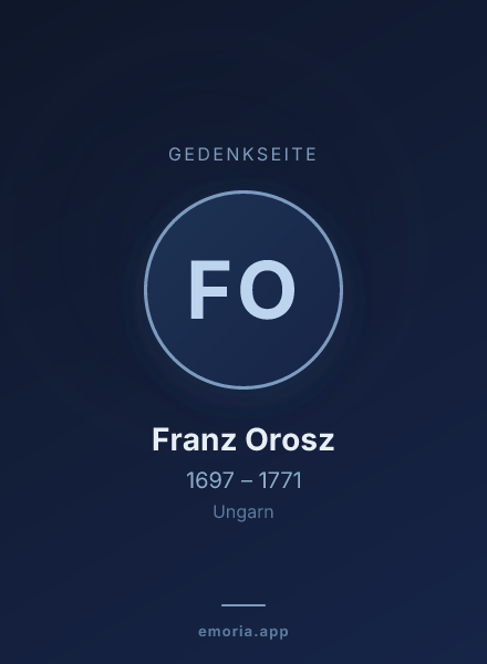 Gedenkportrait von Franz Orosz