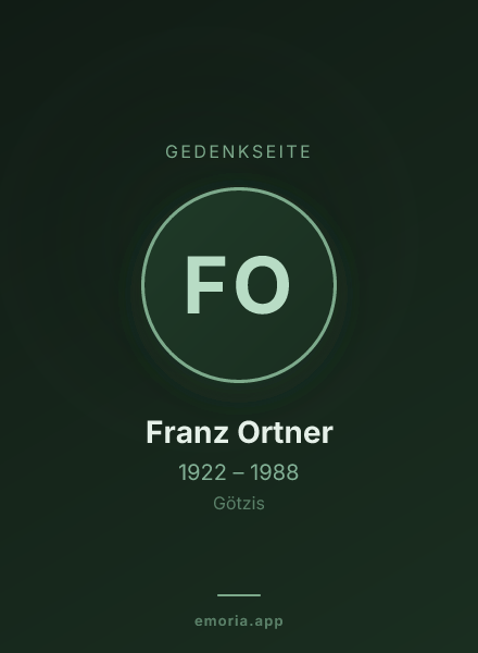 Gedenkportrait von Franz Ortner