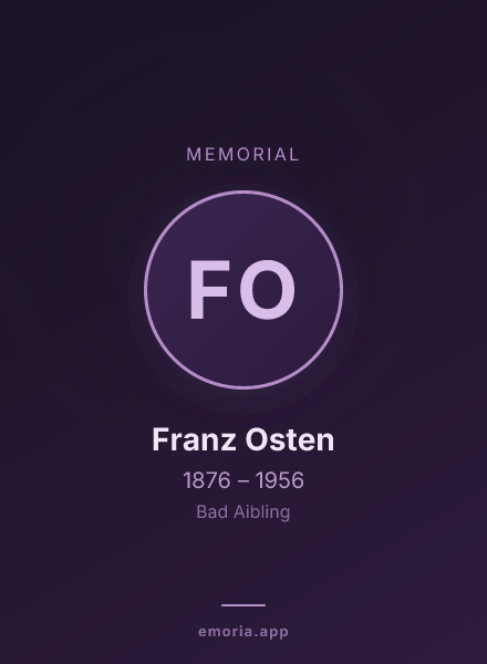 Memorial portrait of Franz Osten