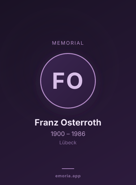 Memorial portrait of Franz Osterroth