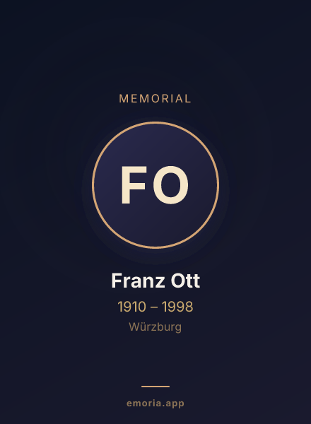Memorial portrait of Franz Ott