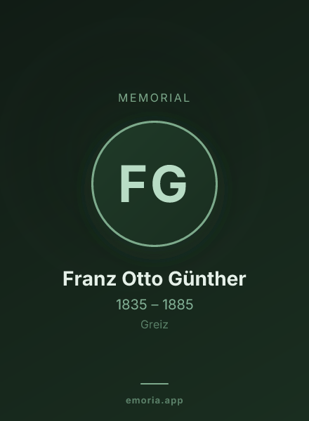 Memorial portrait of Franz Otto Günther