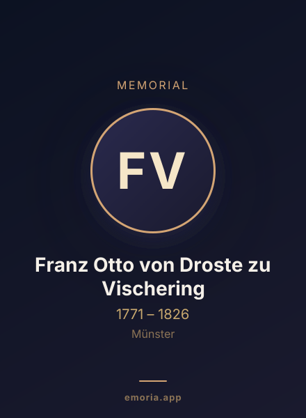 Memorial portrait of Franz Otto von Droste zu Vischering