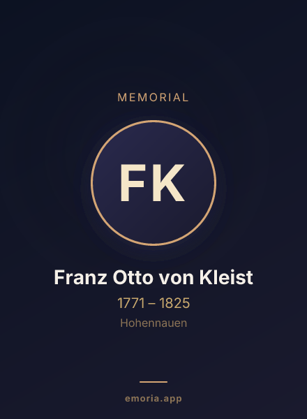 Memorial portrait of Franz Otto von Kleist