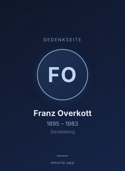 Gedenkportrait von Franz Overkott