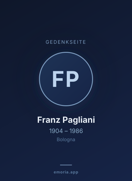 Gedenkportrait von Franz Pagliani