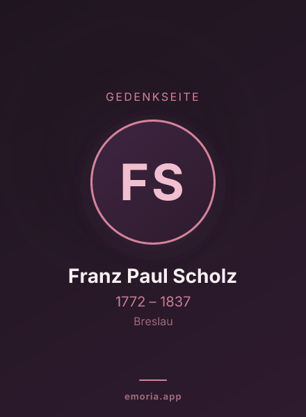 Gedenkportrait von Franz Paul Scholz