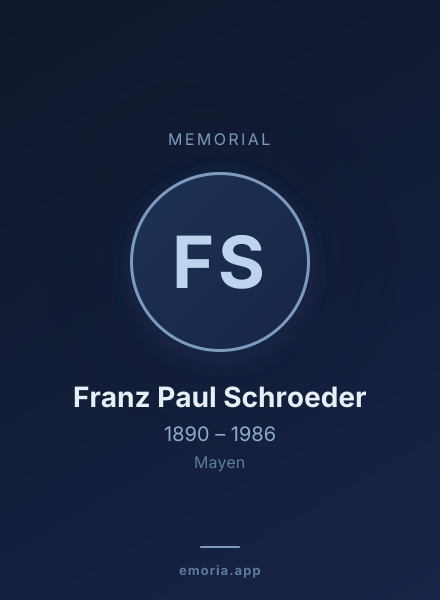 Memorial portrait of Franz Paul Schroeder