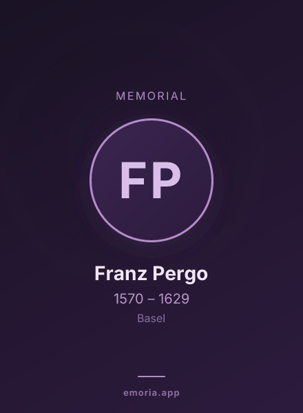 Memorial portrait of Franz Pergo