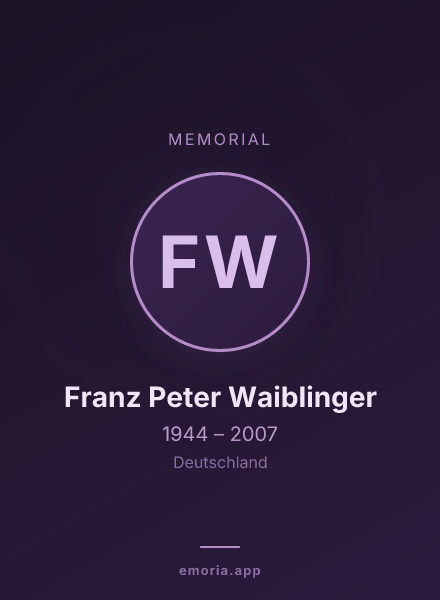 Memorial portrait of Franz Peter Waiblinger