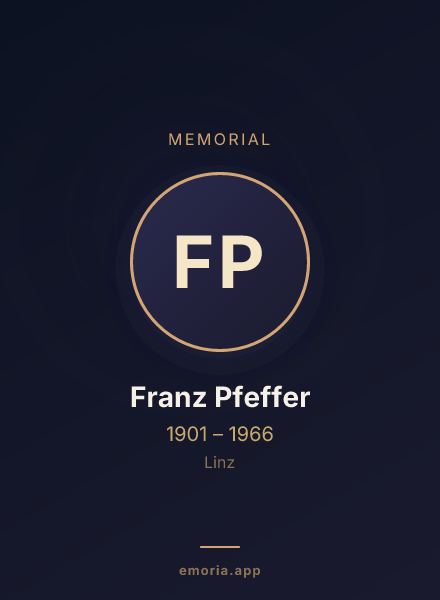 Memorial portrait of Franz Pfeffer