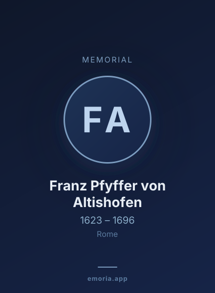 Memorial portrait of Franz Pfyffer von Altishofen