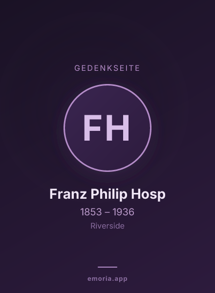 Gedenkportrait von Franz Philip Hosp