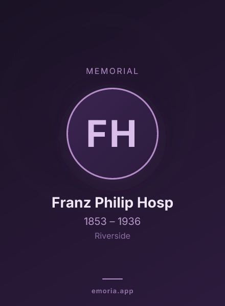Memorial portrait of Franz Philip Hosp