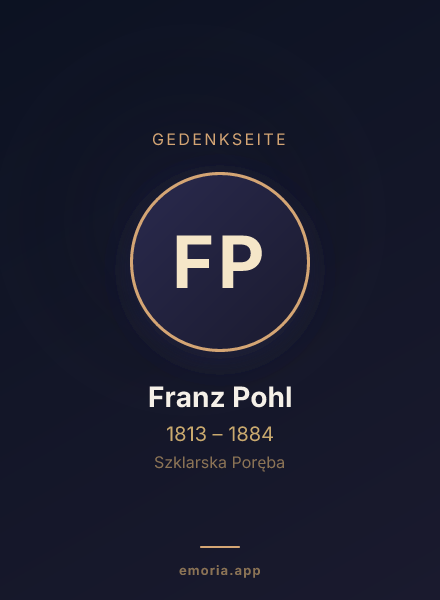 Gedenkportrait von Franz Pohl